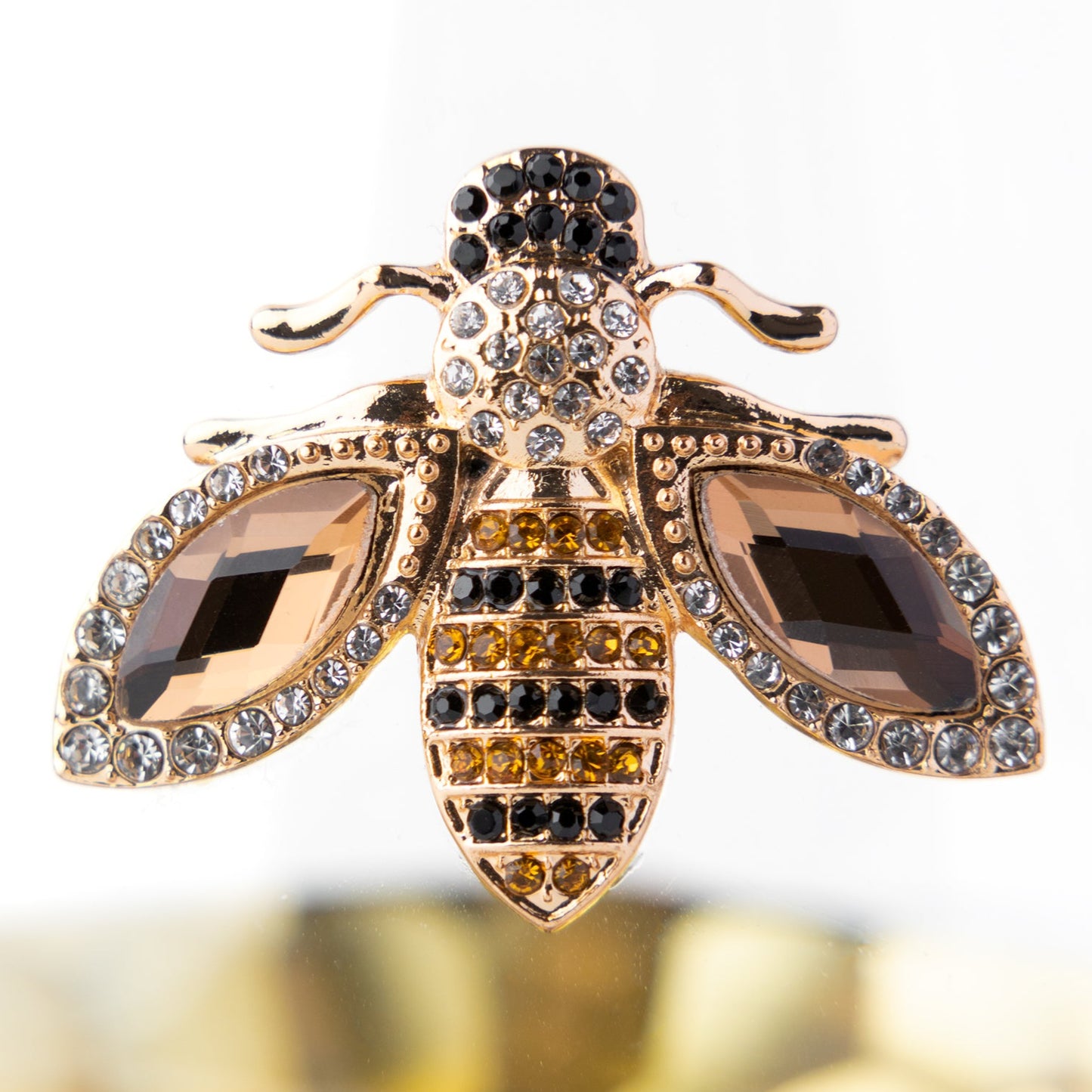 Luxury Stemless Wine Glass with Jeweled Bee – Elegant, Handcrafted Drinkware